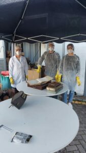 Membros da Comissão Permanente de Avaliação Documental no Colégio Marista Santa Maria