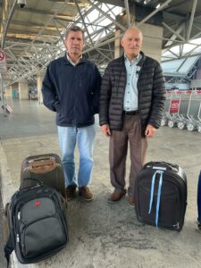 Irmãos Evilázio e Lauro Darós em viagem a Roma para o programa "Olhar Além"